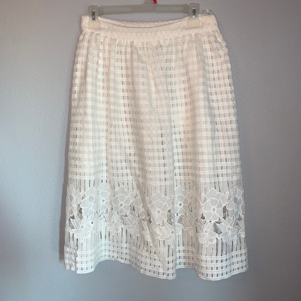 White tea length skirt